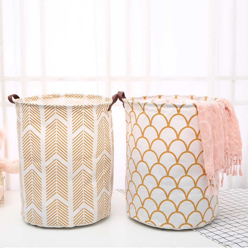 

Oversized Cotton and Linen Canvas Storage Basket