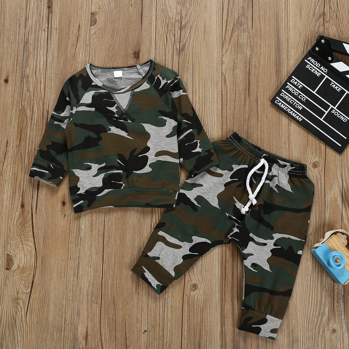

Baby / Toddler Camouflage Long-sleeve Tee and Pants Set