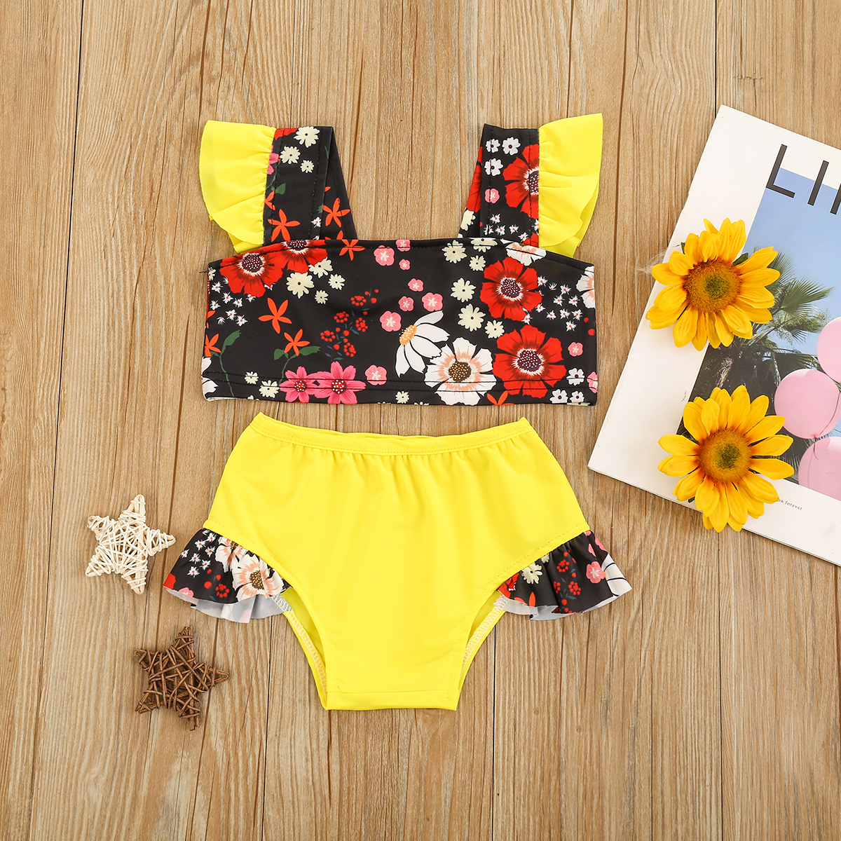 

2pc Baby Girl Floral Swimsuits