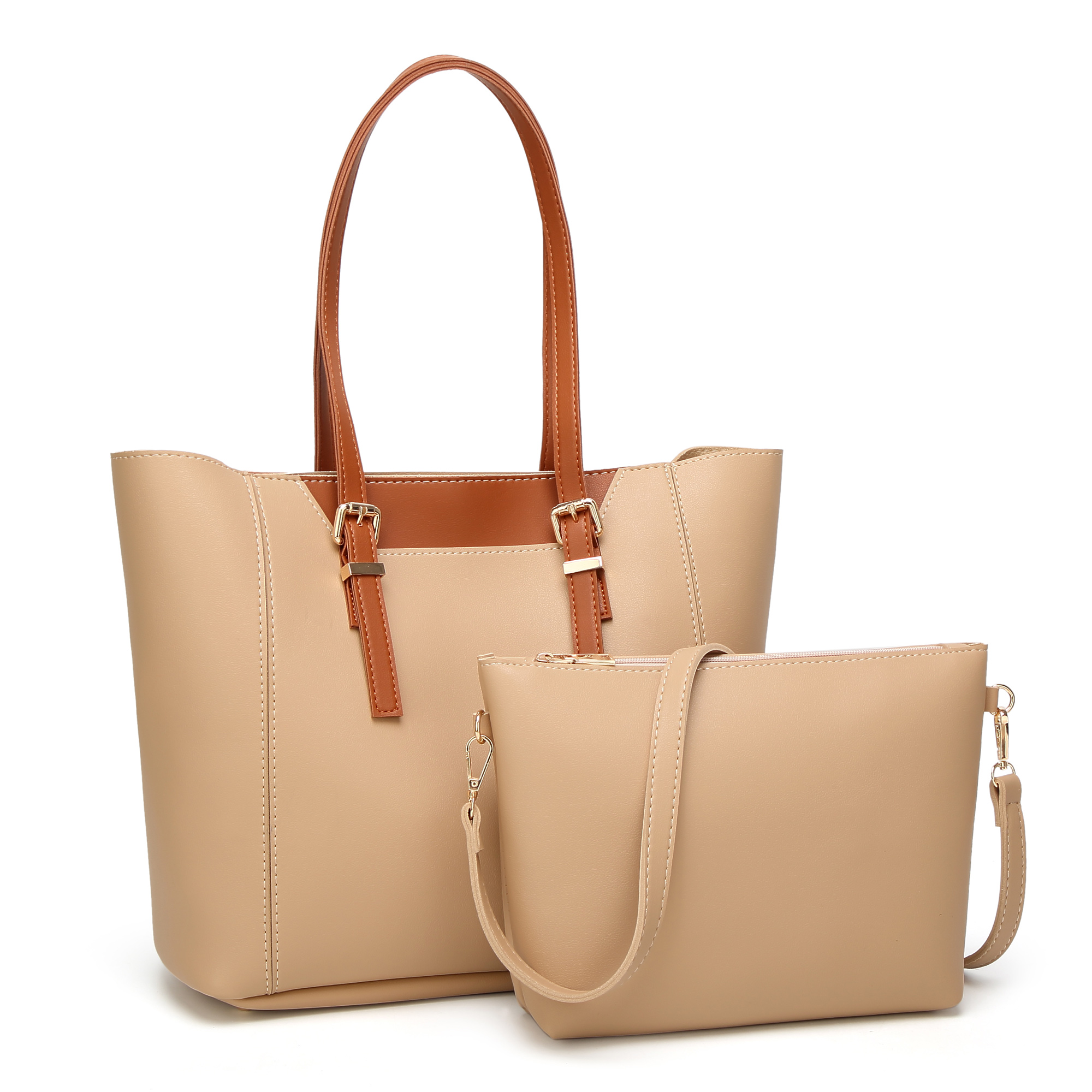 

2 Pcs Solid Buckle Shoulder Bag