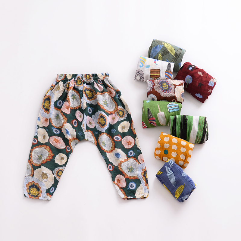 

Breathable Cartoon Print Pants for Baby Girl