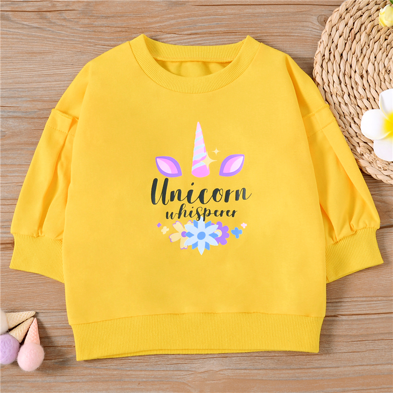 

Baby / Toddler Unicorn Letter Pullover
