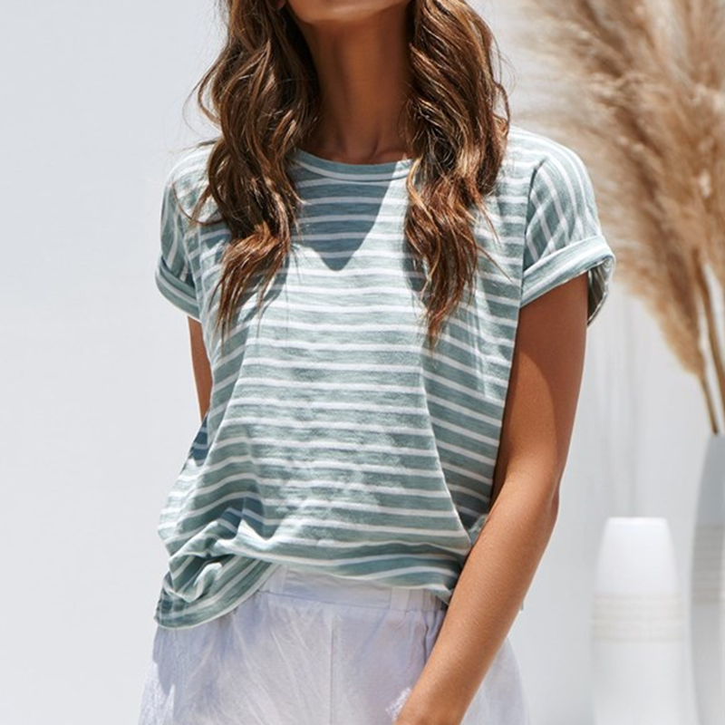 

Casual Striped Short-sleeve Tee