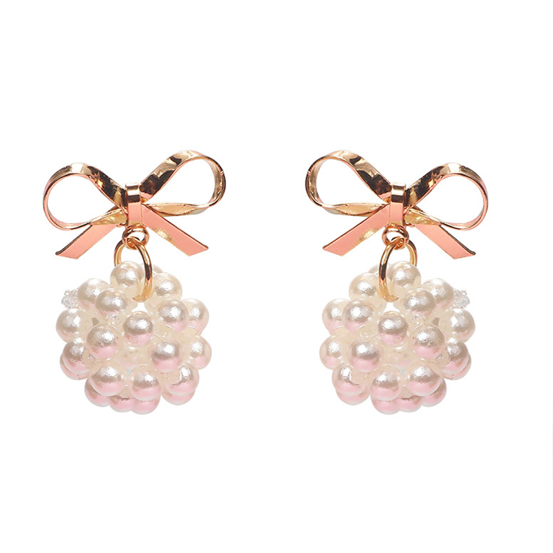 

1-pair Retro Pompom Shaped Earrings