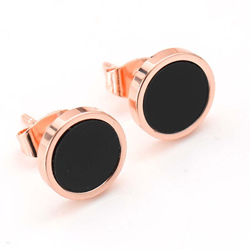

Trendy Round Black Earrings