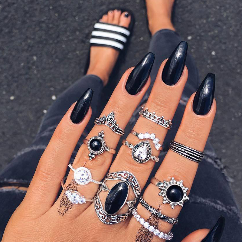 

12 Pcs Vintage Boho Rings Set