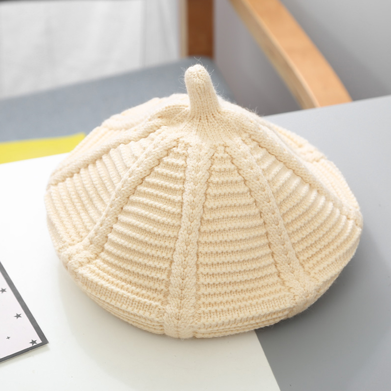 

Toddler / Kid Sweet Solid Knitted Hat