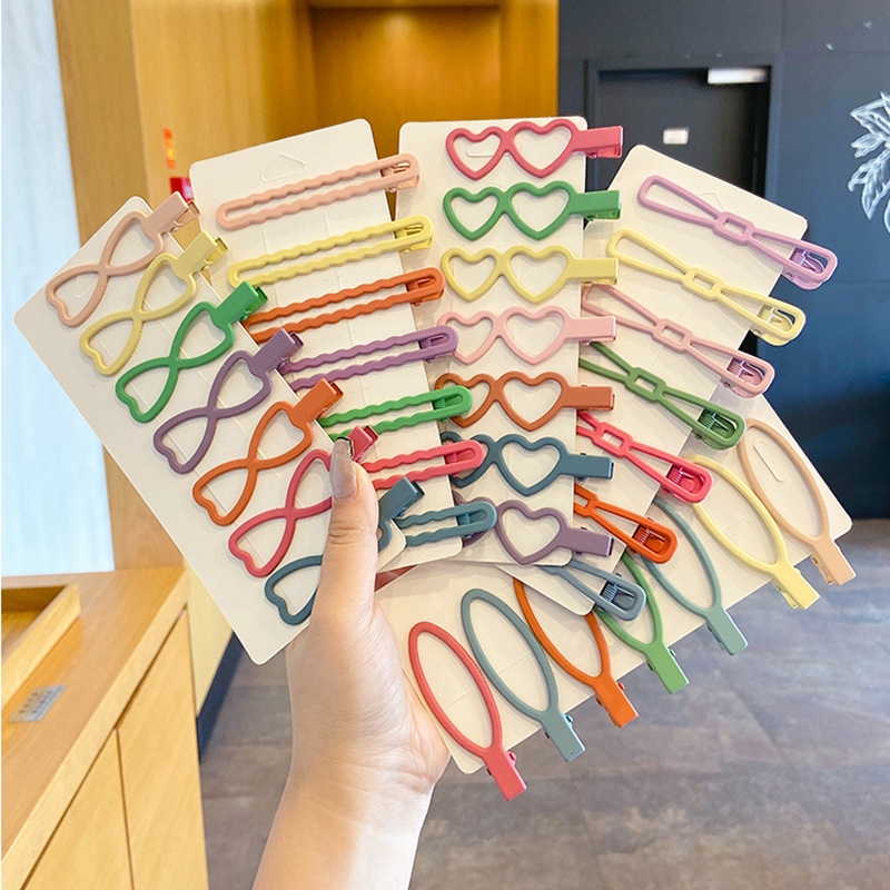 

7-pack Candy Colors Hollow Out Hair Clip for Women