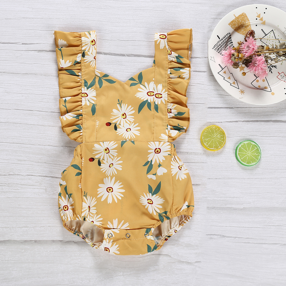 

Baby Ruffled Lovely Daisy Bodysuit