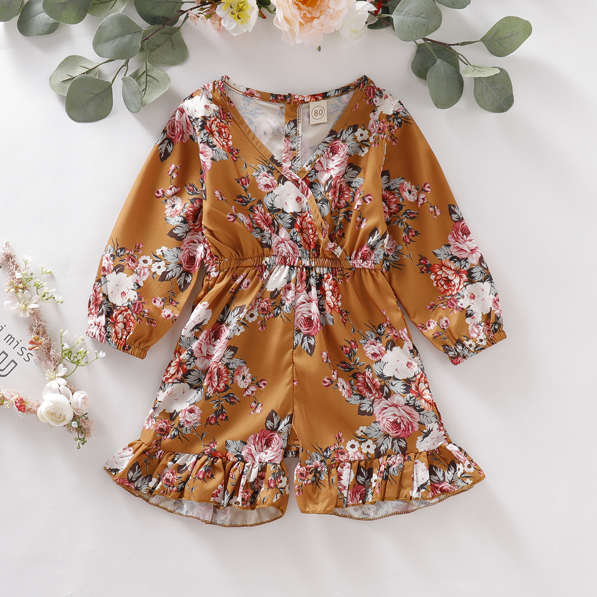 

Baby Girl Floral Allover Long-sleeve Onesies