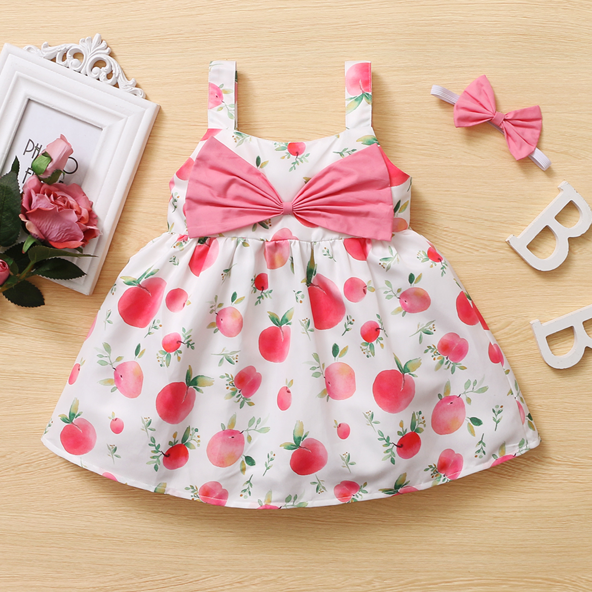 

2pcs Summer Baby Girl Fruit Sweet Dress