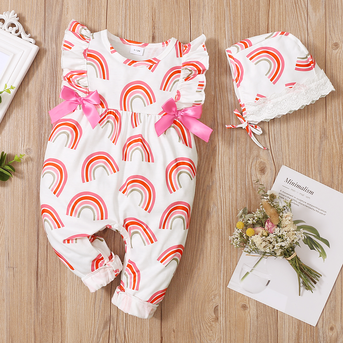 

Baby Vacation Rainbow Print Jumpsuits