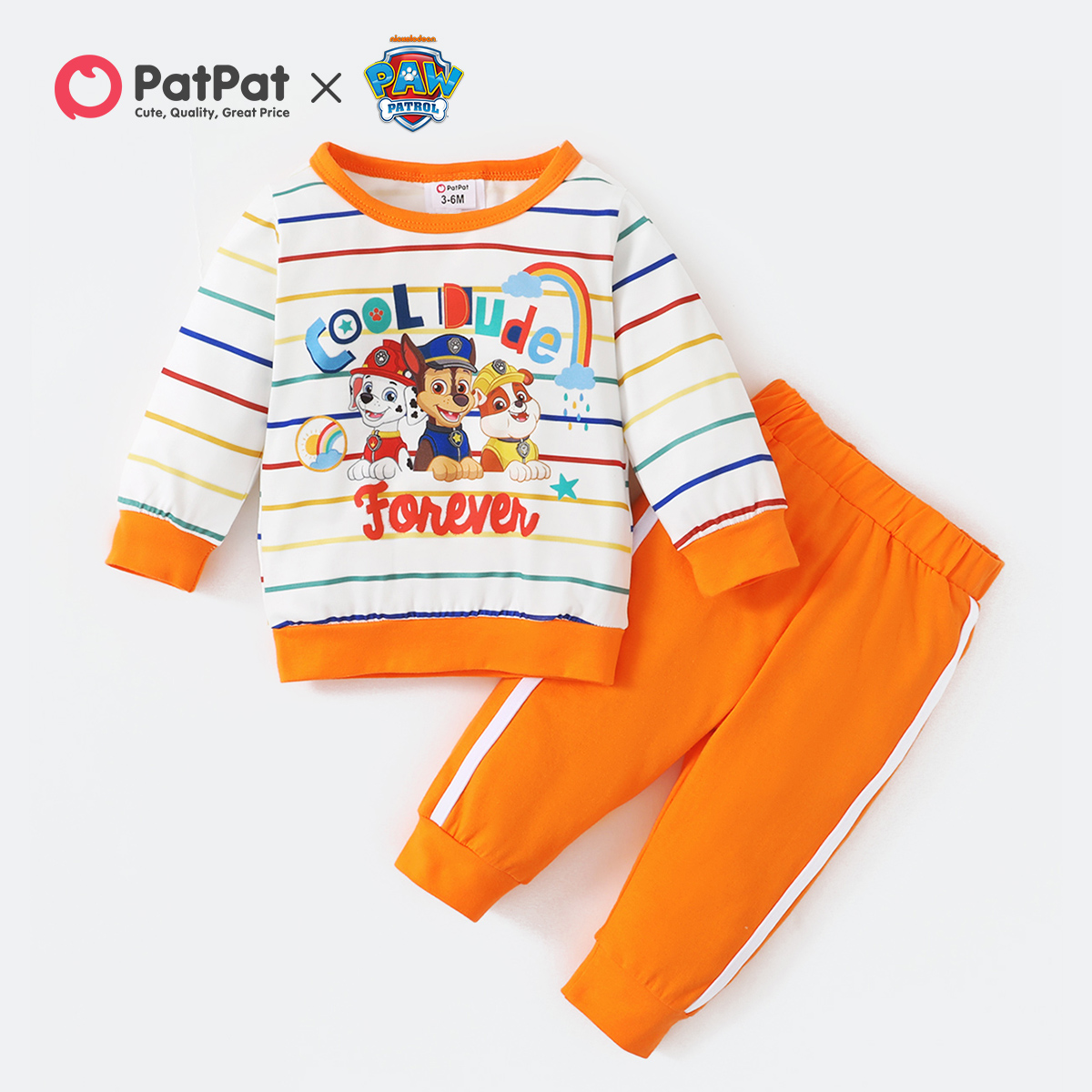 

PAW Patrol Little Boy/Girl Stripe Pups Team Top and Cotton Pants Set