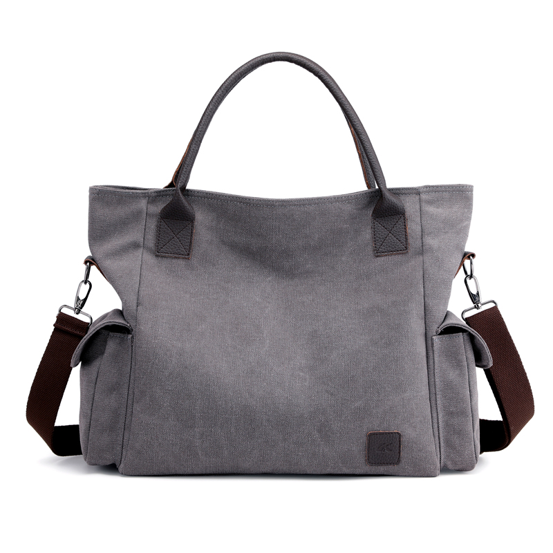 

Casual Large Capacity Solid Shoulder Bag