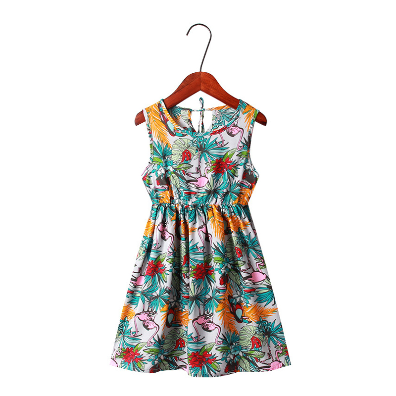 

Beautiful Tropical Floral Sleeveless Dress