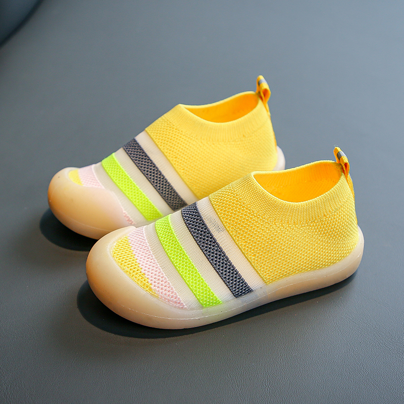 

Toddler / Kids Breathable Knitted Colorful Striped Sneakers