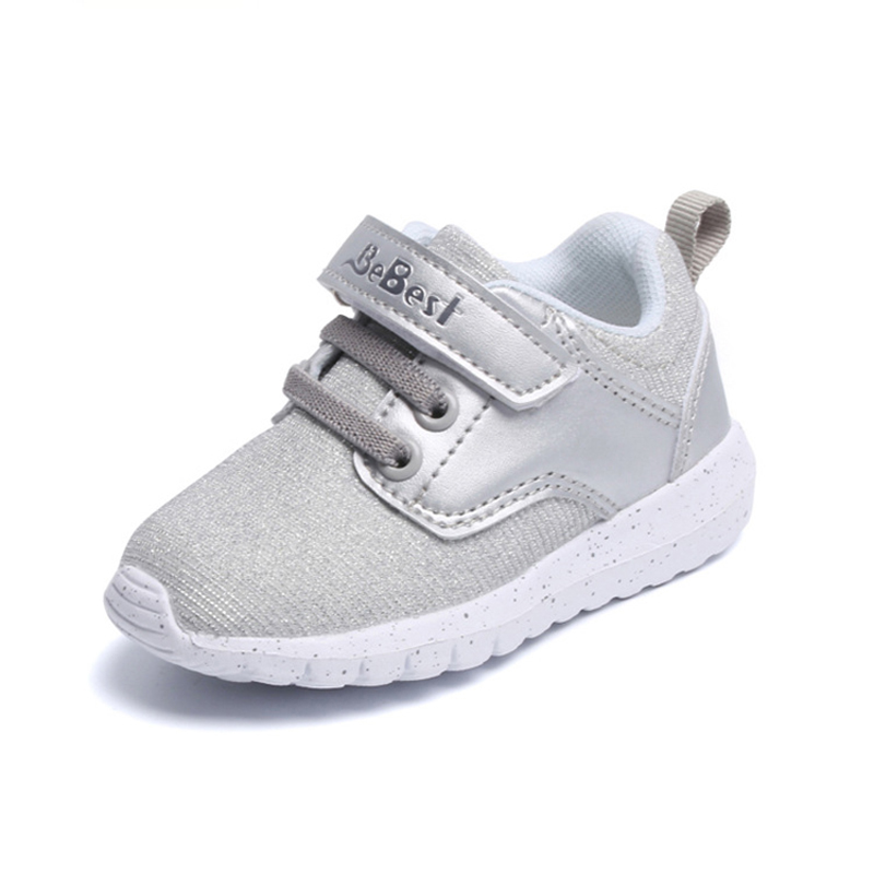 

Toddler / Kid Solid Letter Print Magic Stick Breathable Casual Sneaker
