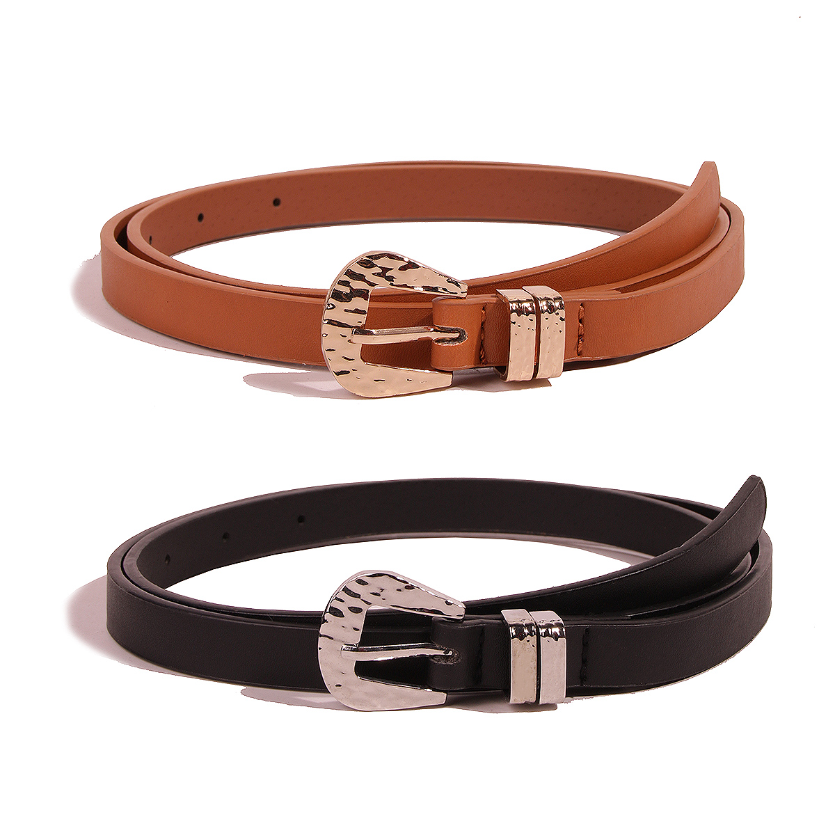 

2PCS Metal Belt for Women Lady Strap Female Pin Buckle Fashion Belts