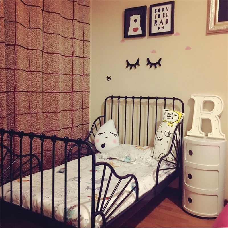 

1-set Eyelash Shaped Wooden Home Decor Wall Sticker