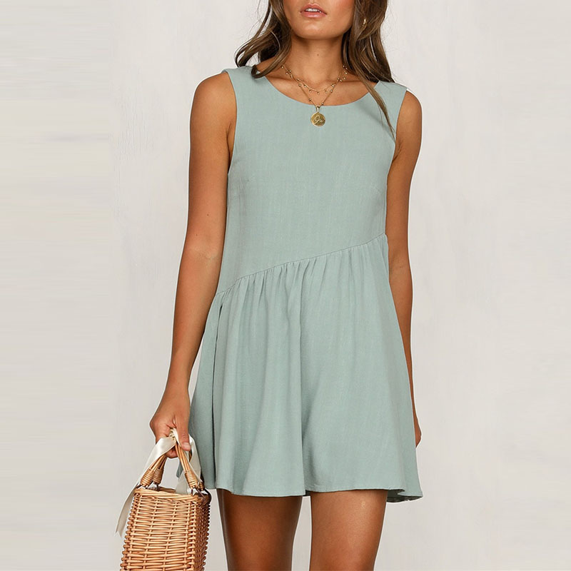 

Trendy Backless Sleeveless Mini Dress
