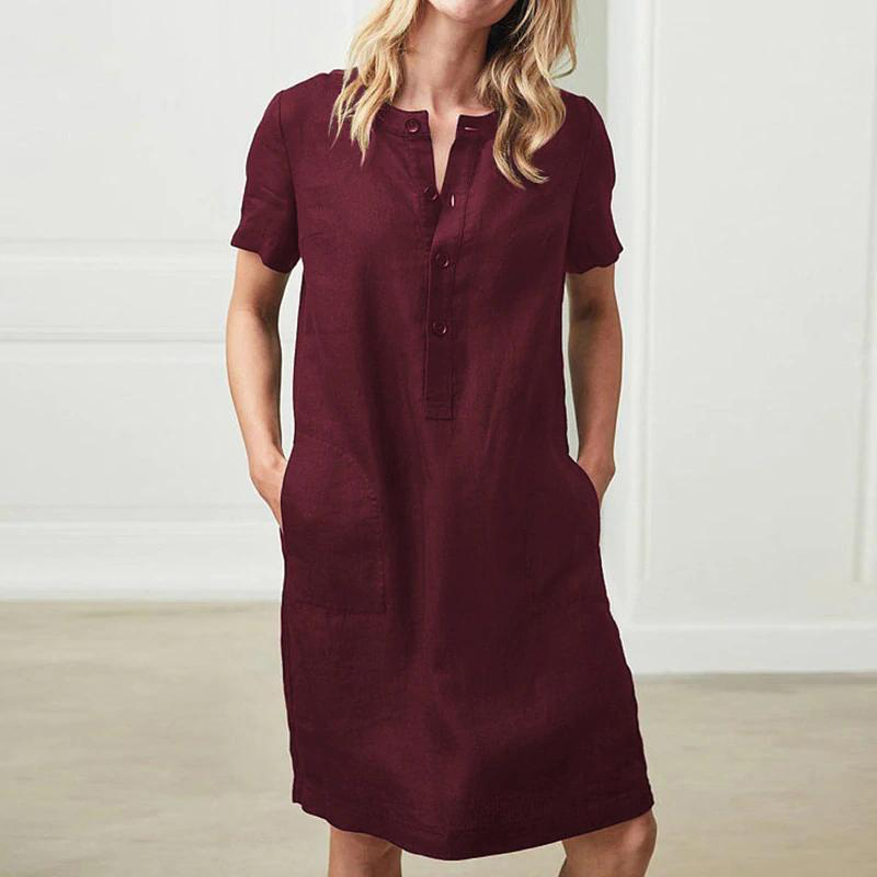 

Stylish Pocket Short-sleeve Dress