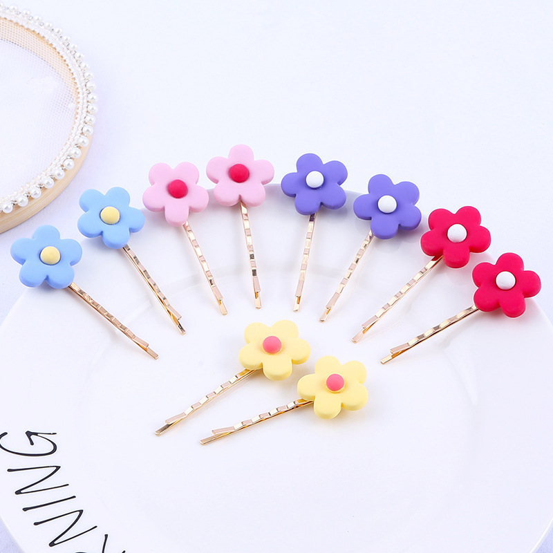 

10-piece Baby / Toddler Fashion Solid Flower Hairpins Set