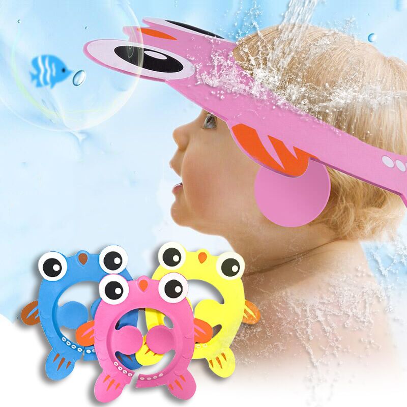 

Cartoon Cute Pattern Bathing Protection Adjustable Baby Shower Cap