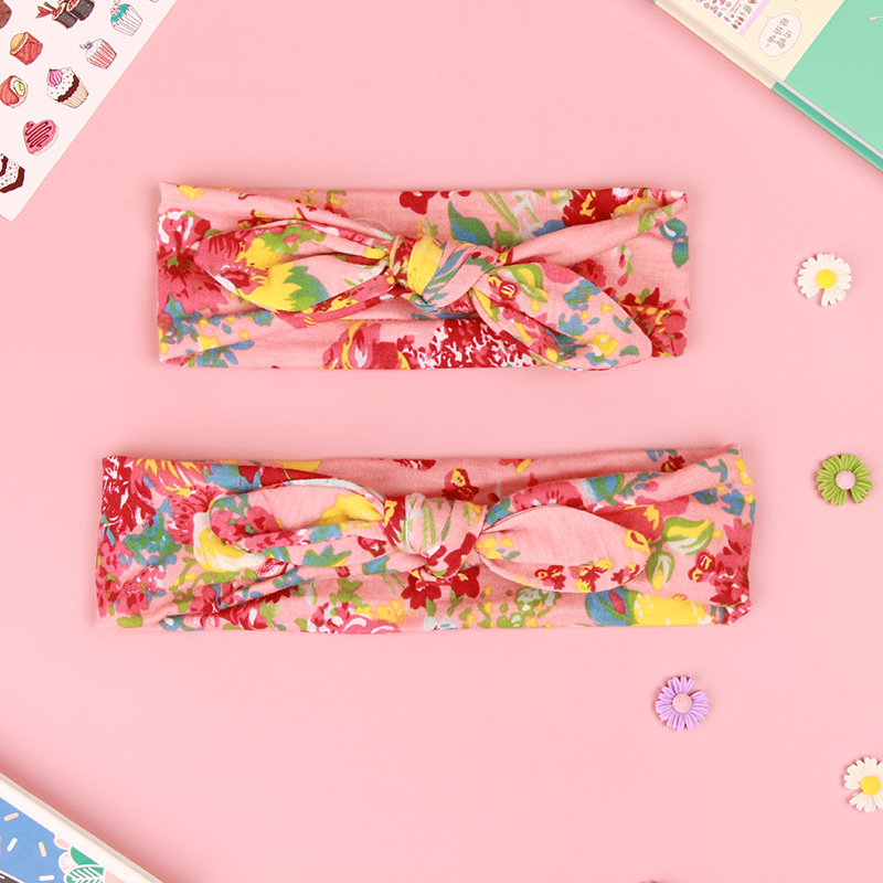 

Floral Print Bowknot Headbands Sets for Mommy and Me