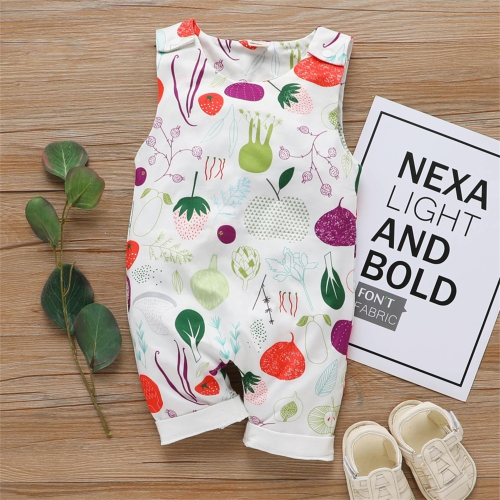 

Baby Lovely Vegetable Print Sleeveless Bodysuit