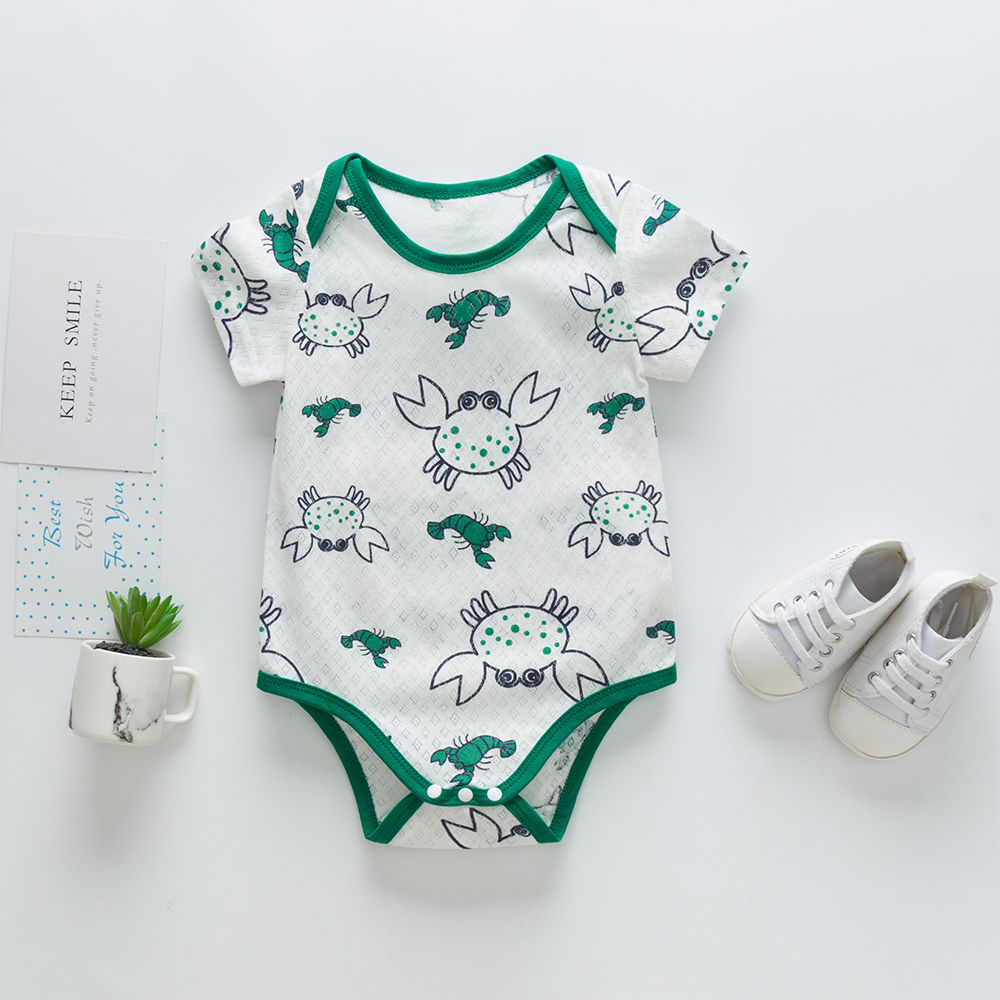 

baby Cartoon Print Round Neck Bodysuit
