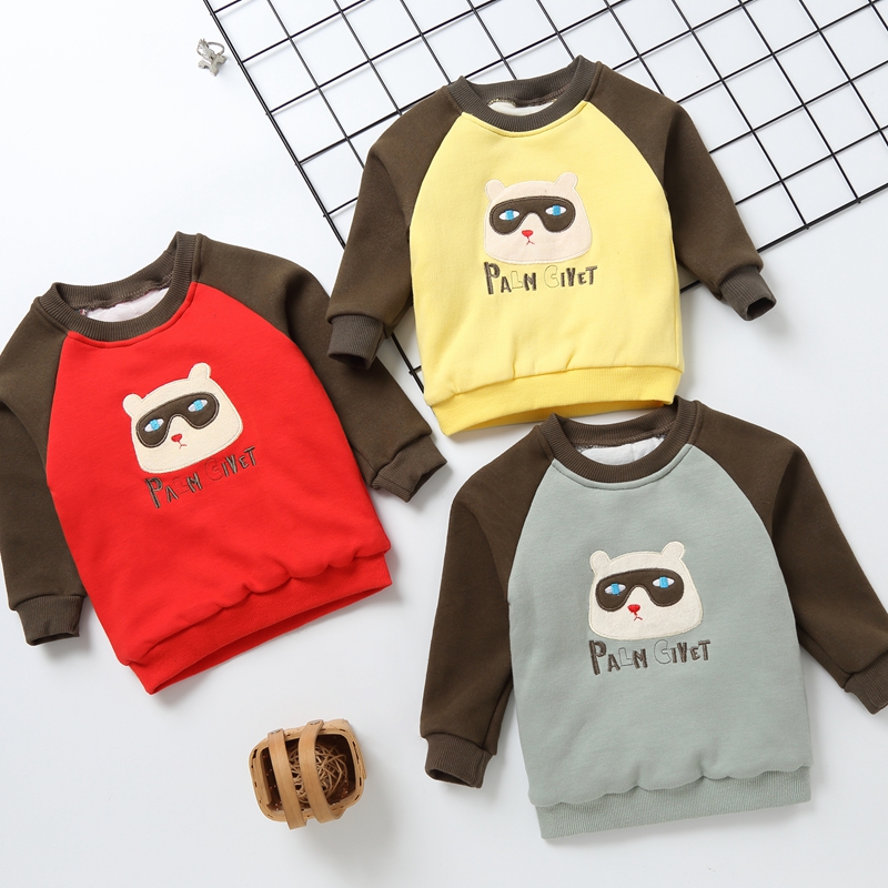 

Boys plus velvet thick sweater