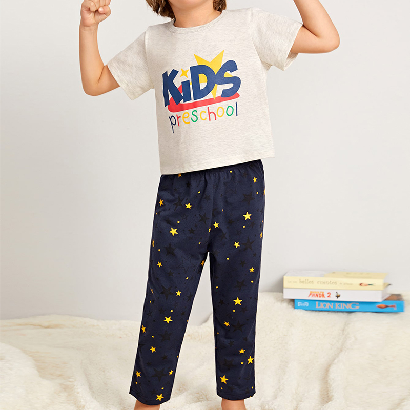 

2-piece Toddler Letter Top and Pants Set