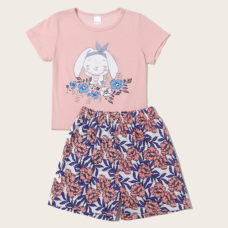 

2-piece Toddler Rabbit Top and Shorts Set