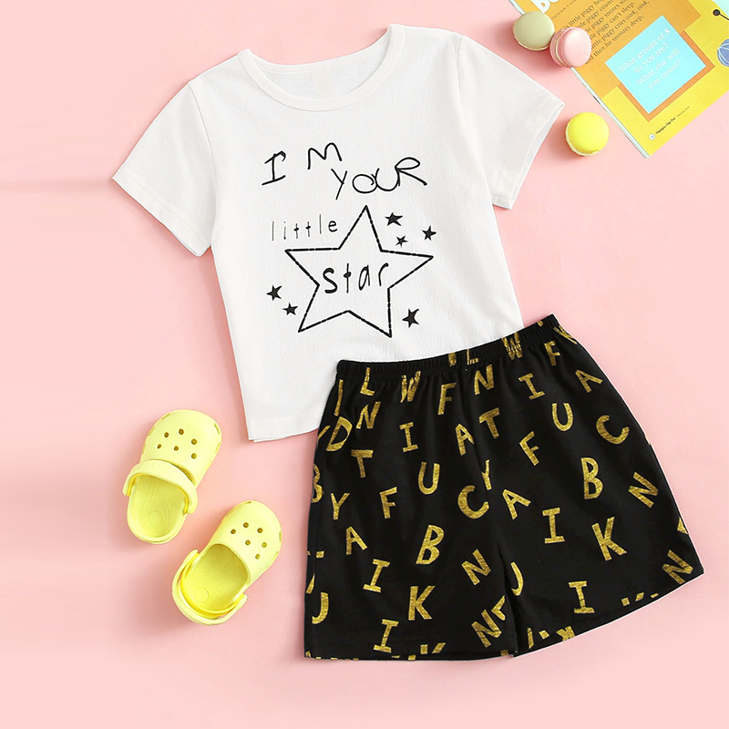 

2-piece Baby / Toddler Print Top and Shorts Set