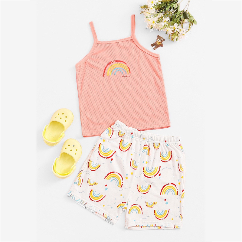 

2-piece Baby / Toddler Rainbow Tee and Shorts Set