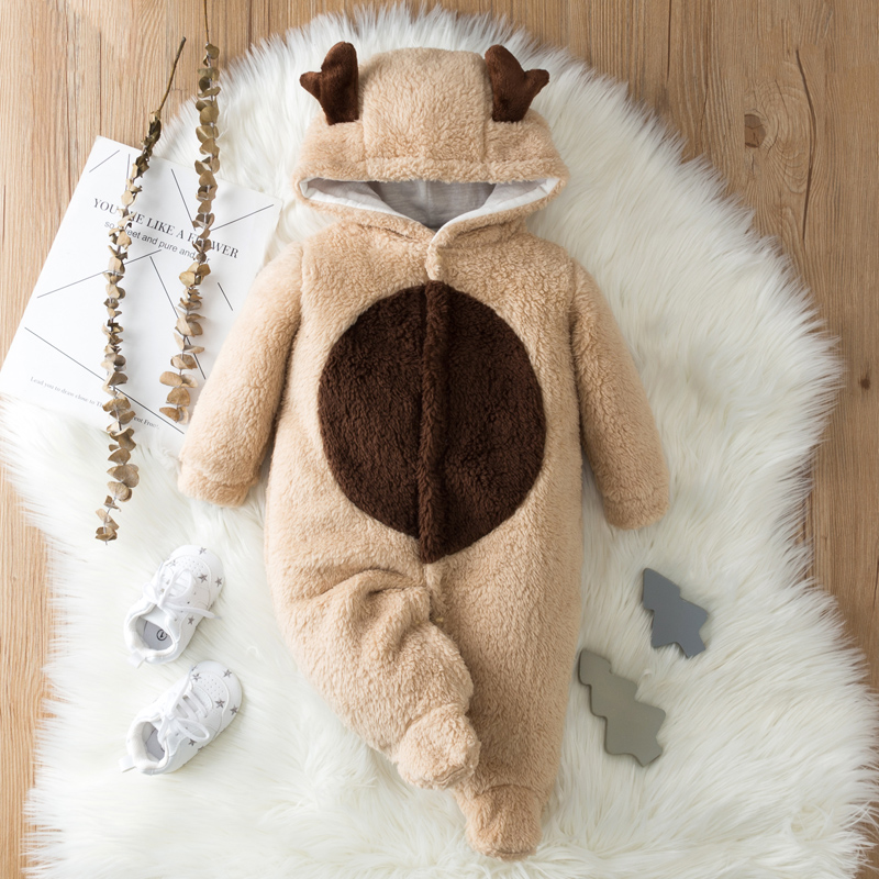 

Baby ELK Fleece Animal Jumpsuit