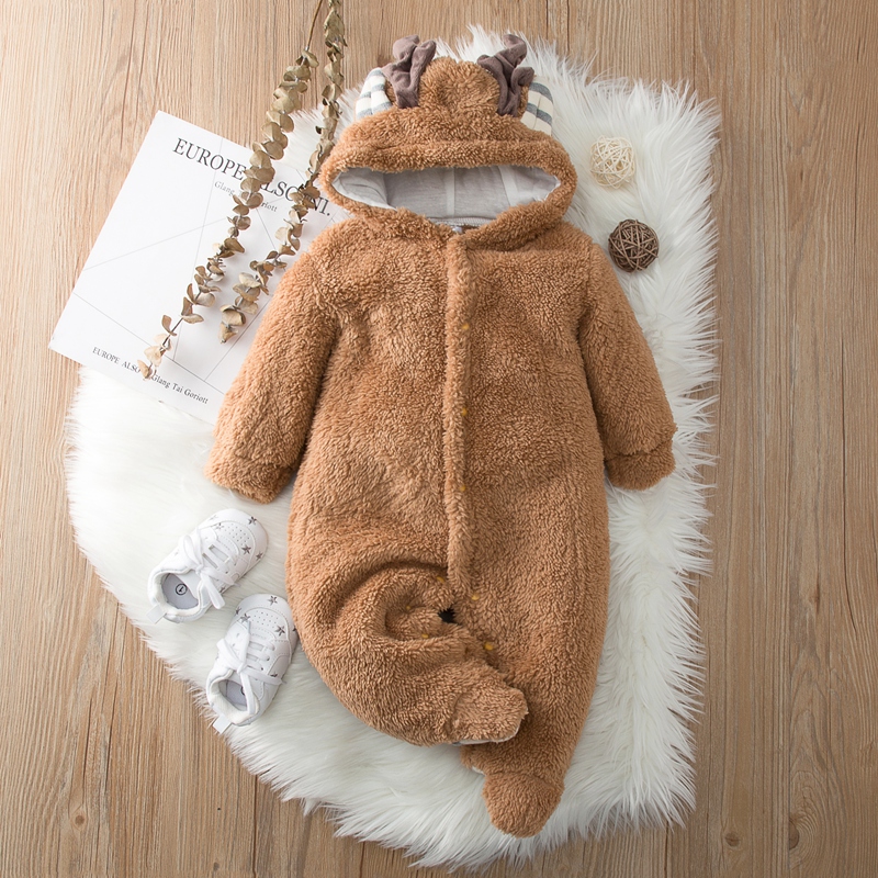 

Baby Animal Elk Fleece Jumpsuit