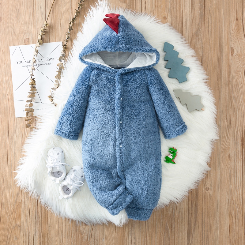 

Baby Stylish Fleece Hooded Jumpsuit
