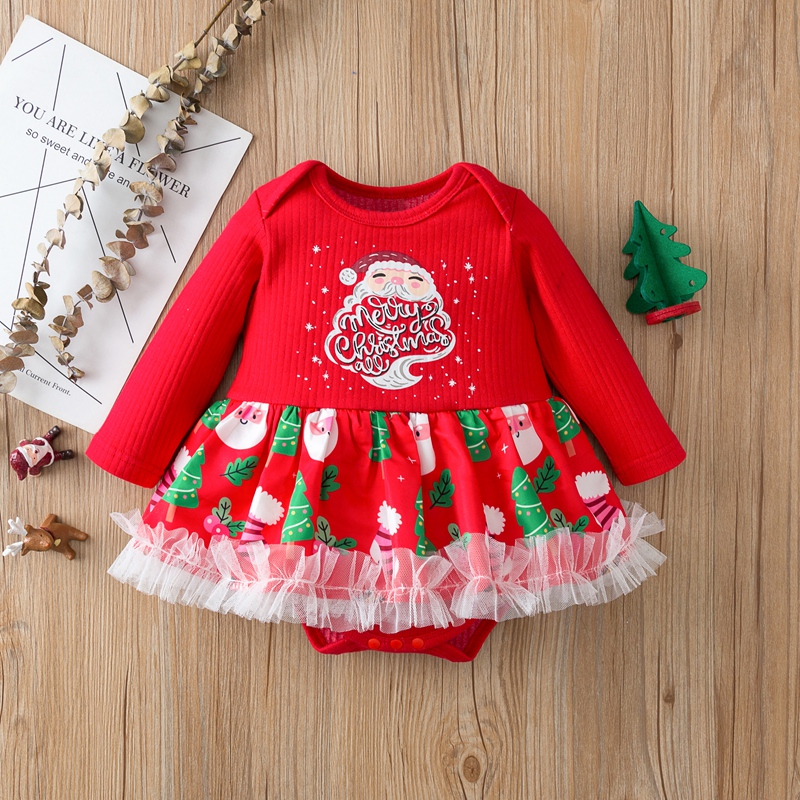 

Baby Christmas Santa Tutu Tulle Romper
