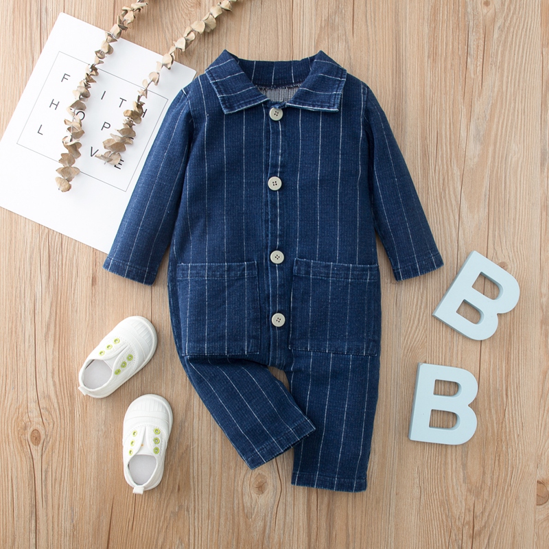 

Baby Unisex casual Stripes Jumpsuits