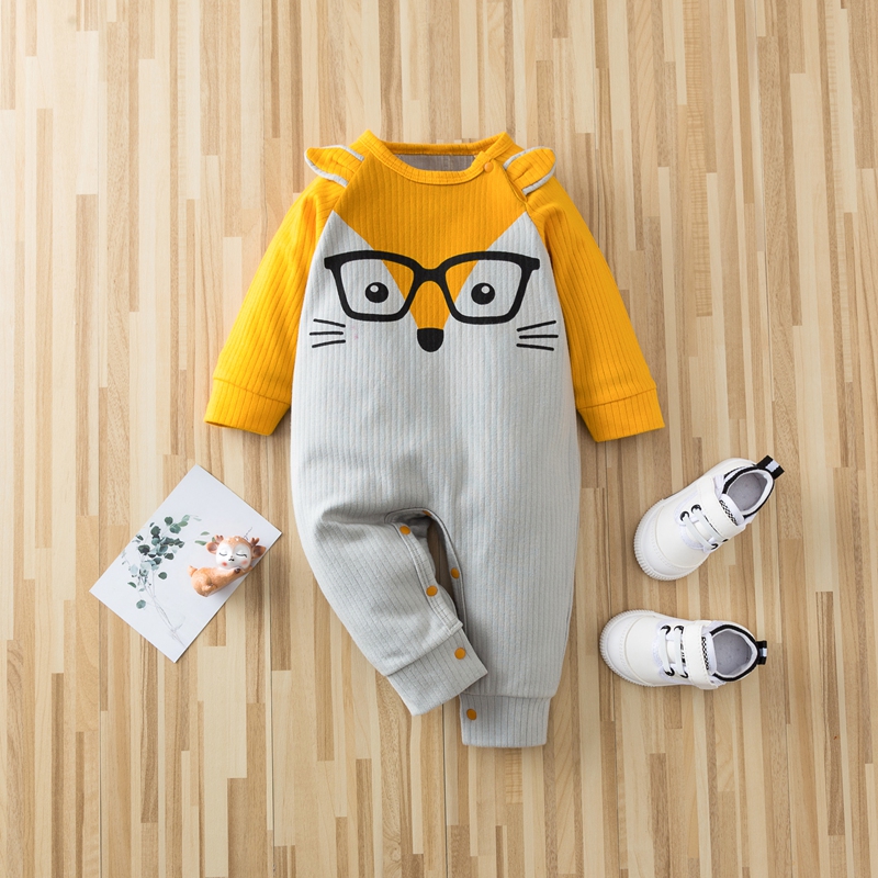 

Baby Adorable Animal Colorblock Jumpsuit