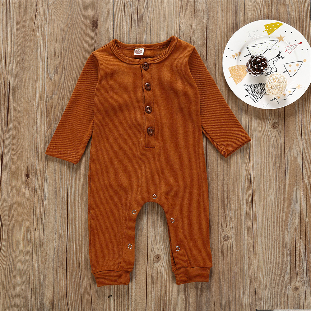

Baby Solid Cardigan Long-sleeve Jumpsuit