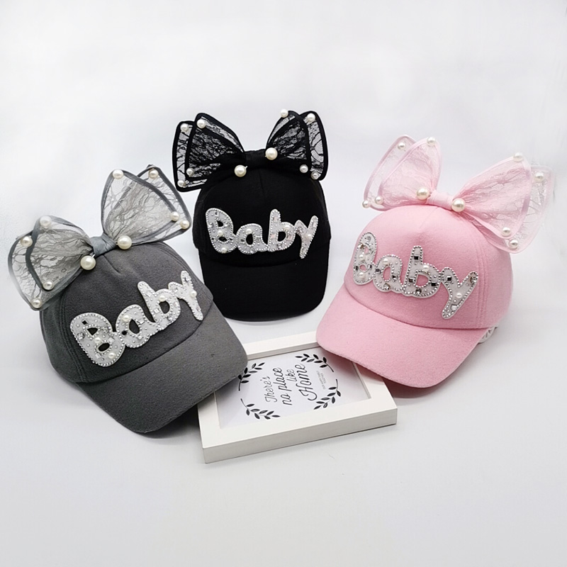 

Baby / Toddler Fashionable BABY Solid Lace Bowknot Cap