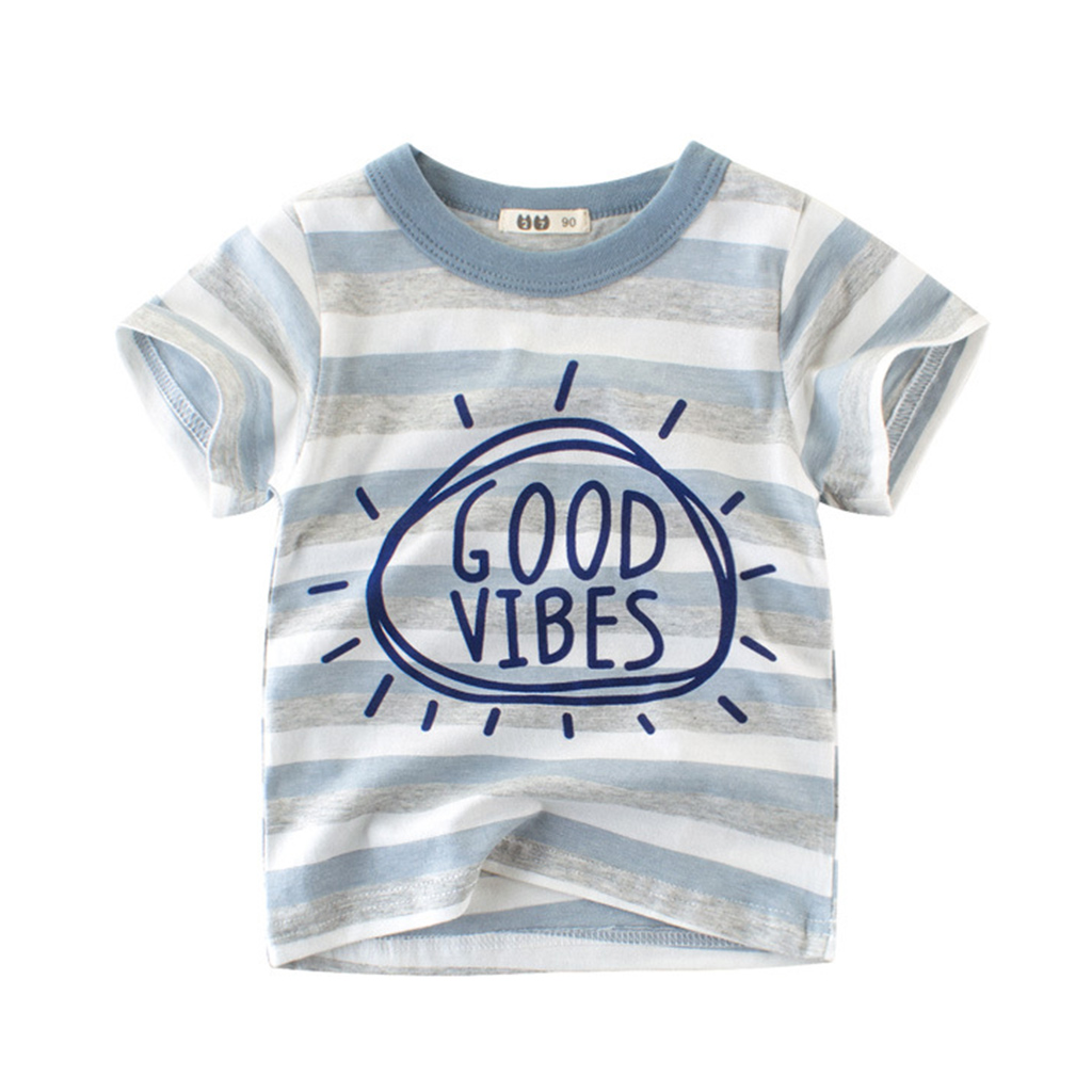 

Trendy Striped Print T-shirt in Blue