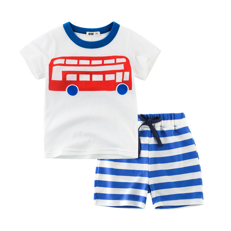 

2-piece Printed Short-sleeve Tee and Shorts Set