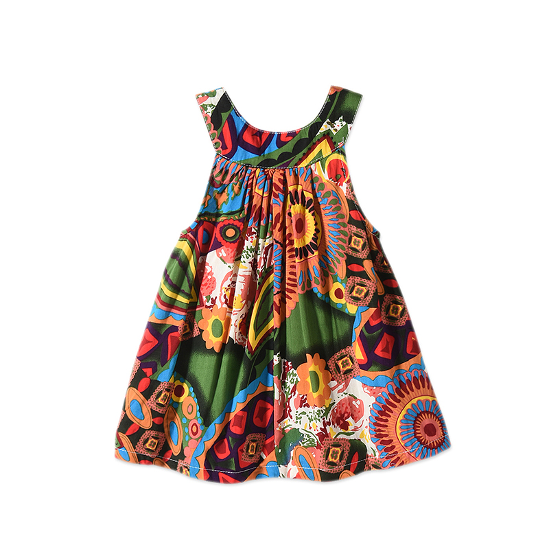 

Fashionable Ethnic Pattern Sleeveless Dress