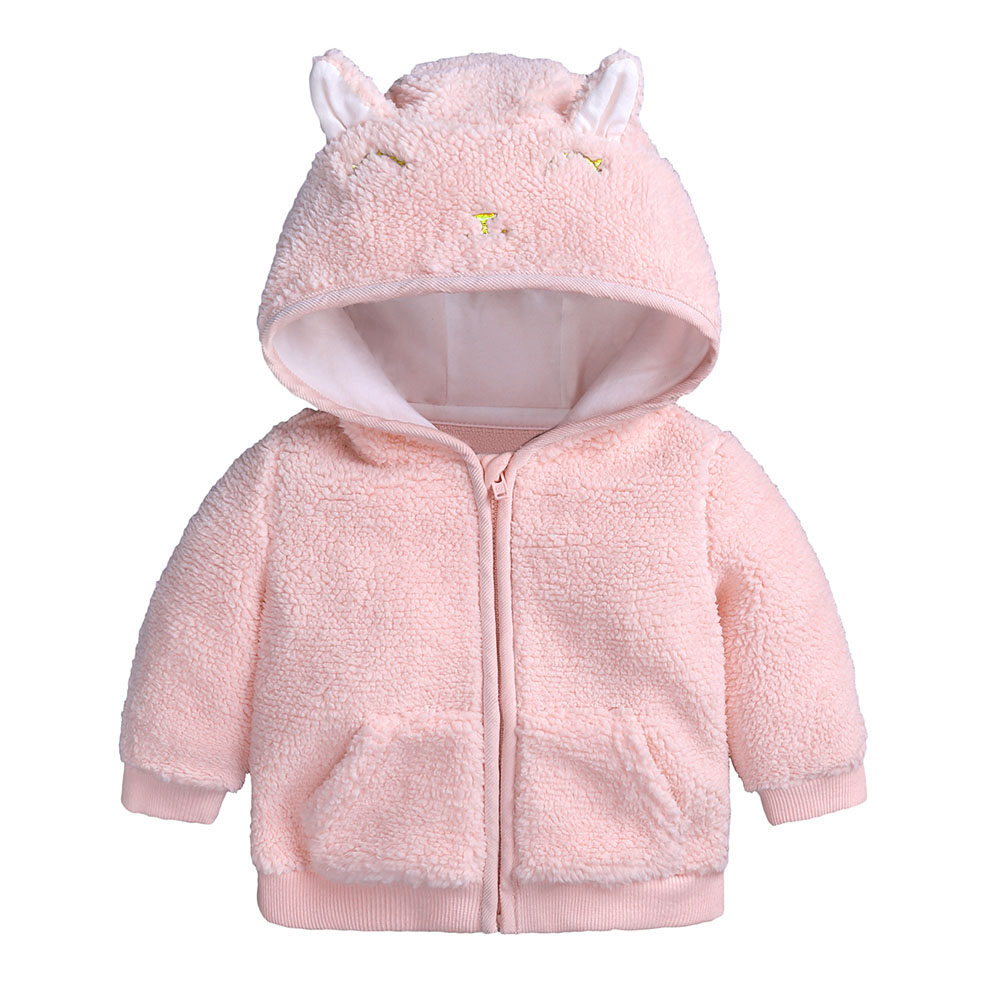 

Baby / Toddler Adorable 3D Ear Decor Solid Coat
