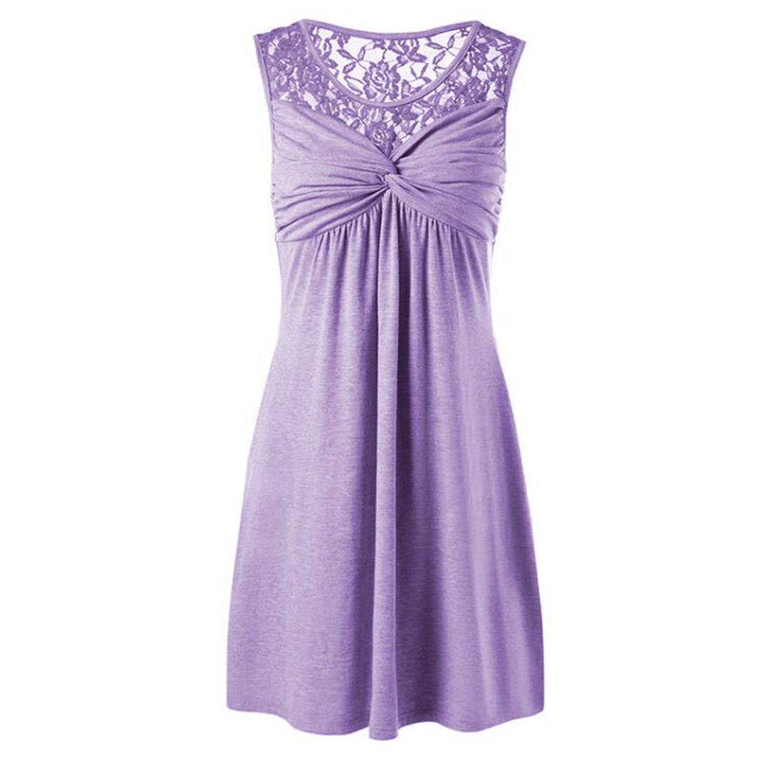 

Stylish Lace Pleated Dress
