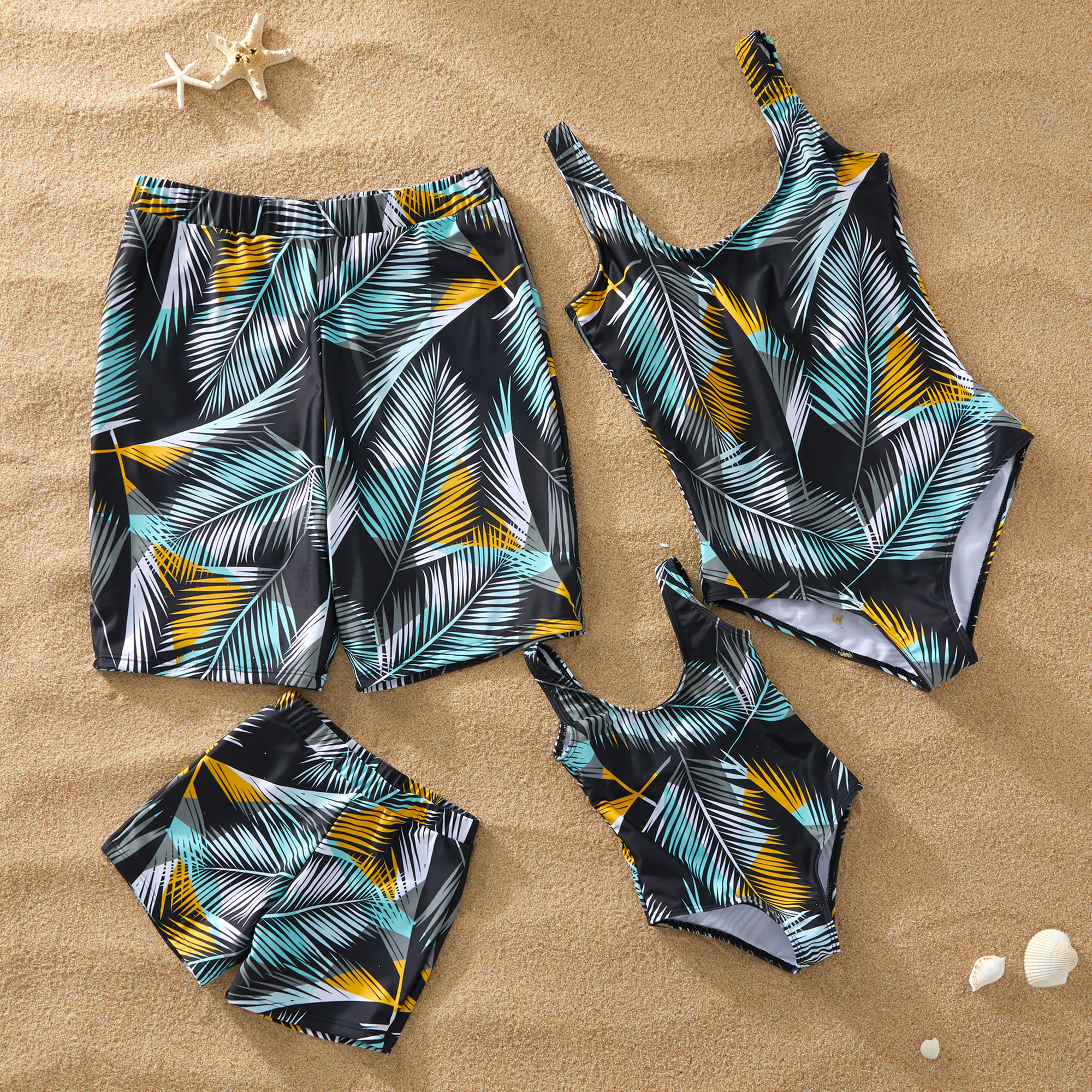

Leaves Swimsuit for Family Matching