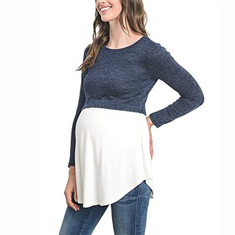 

Fashionable Long-sleeve Nursing Top